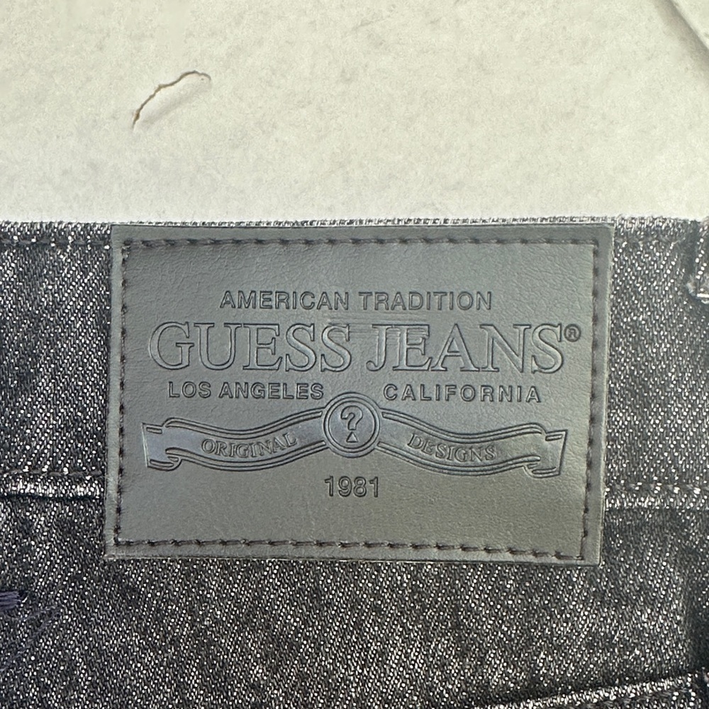New Guess Black Straight Leg Men Jeans SZ 32 - Picture 7 of 11
